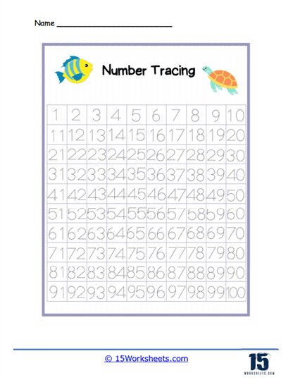 Number Tracing #14