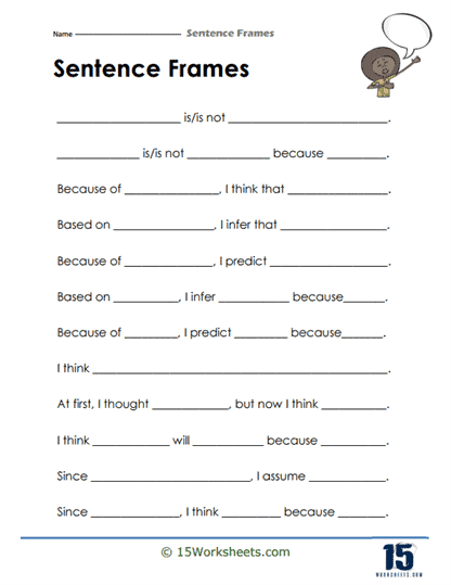 Sentence Frames #14