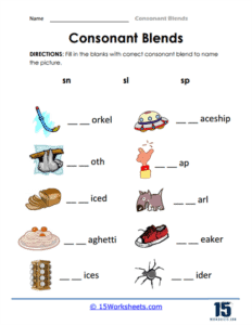 Consonant Blends Worksheets - 15 Worksheets.com