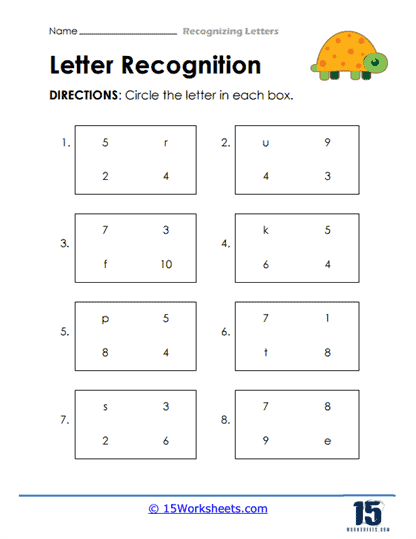 Numbers or Letters Worksheet