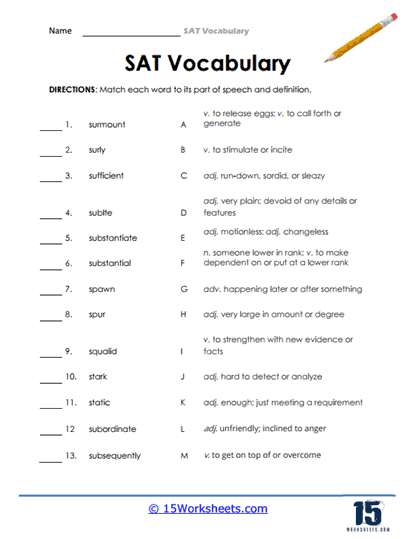 SAT Vocabulary Words #14