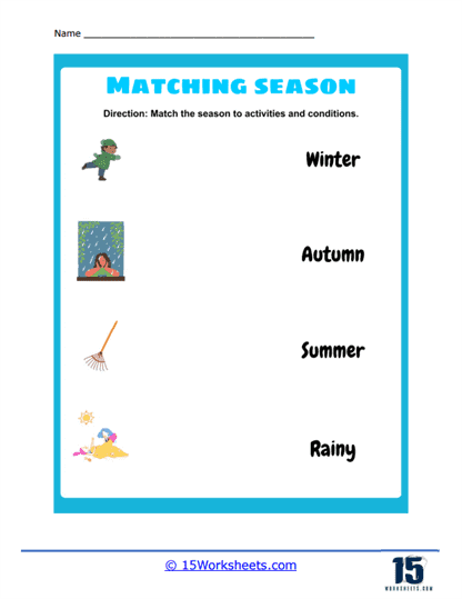 Match the Season Worksheet