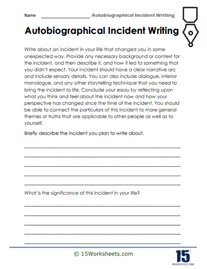 Autobiographical Writing #15