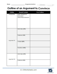 Argumentation Worksheets - 15 Worksheets.com