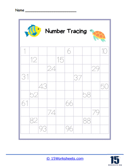Number Tracing #15