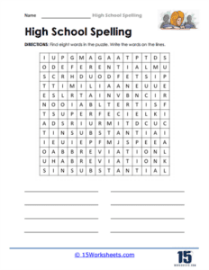 High School Spelling Worksheets - 15 Worksheets.com