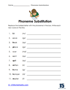 Phoneme Substitution Worksheets 15 Worksheets com Phoneme Substitution Worksheets 15 Worksheets com
