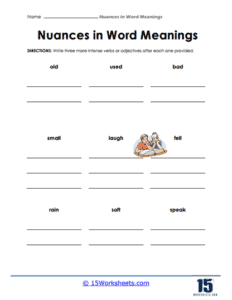Nuances Worksheets - 15 Worksheets.com