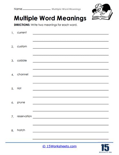 Multiple Word Meanings #15