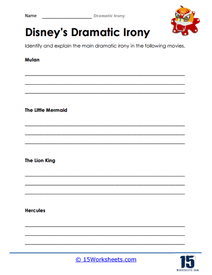 Inside Disney Worksheet