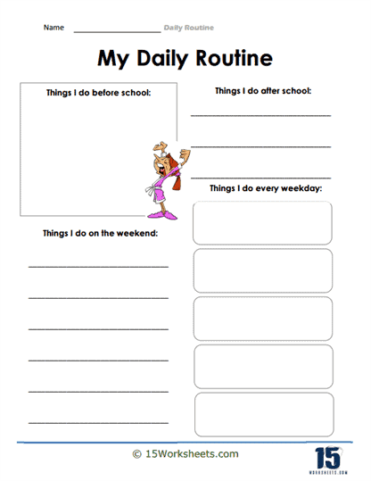 daily routine of a student chart