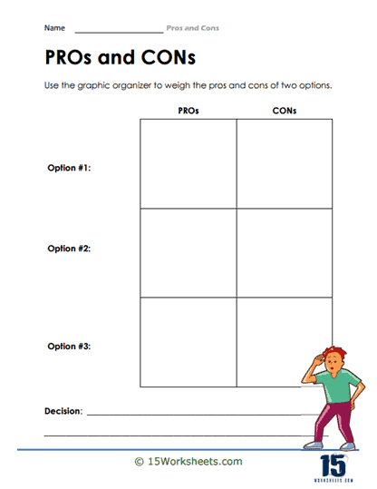 Pros and Cons Worksheets