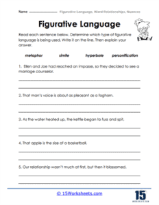 Nuances Worksheets - 15 Worksheets.com