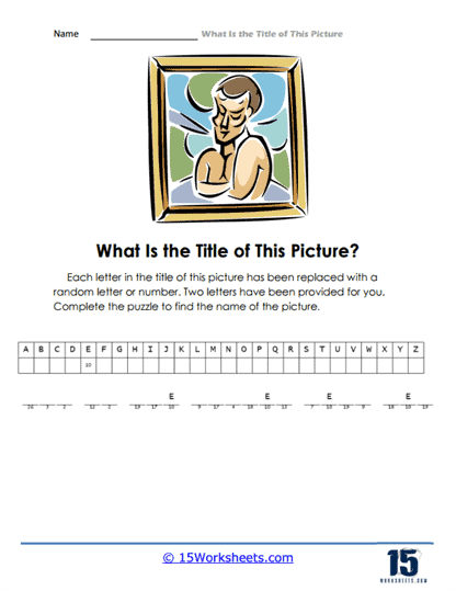 Picture Title Worksheets