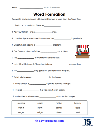 Word Formation interactive and downloadable worksheet. You can do