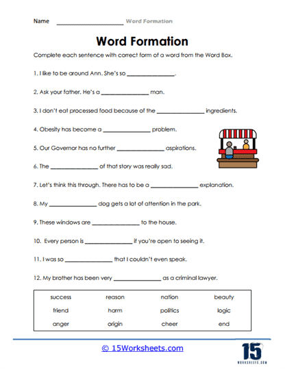 Word Formation Worksheets - 15 Worksheets.com