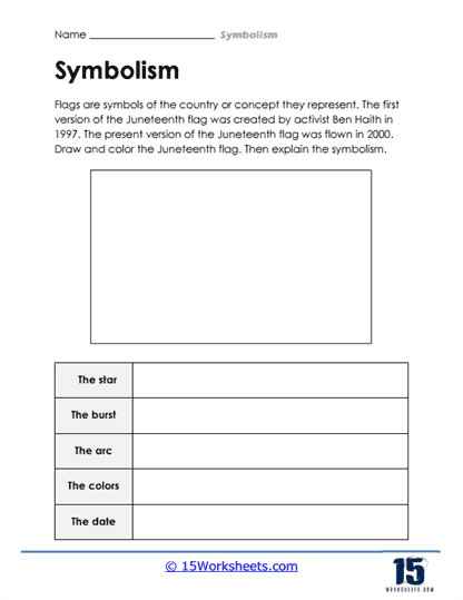 Juneteenth Flag Worksheet