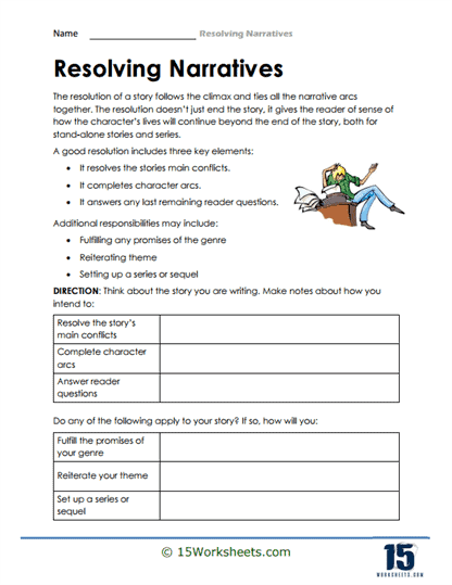 Resolving Narratives Worksheets