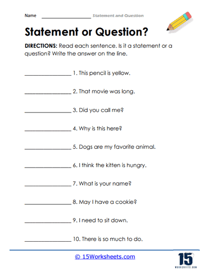 statement questions