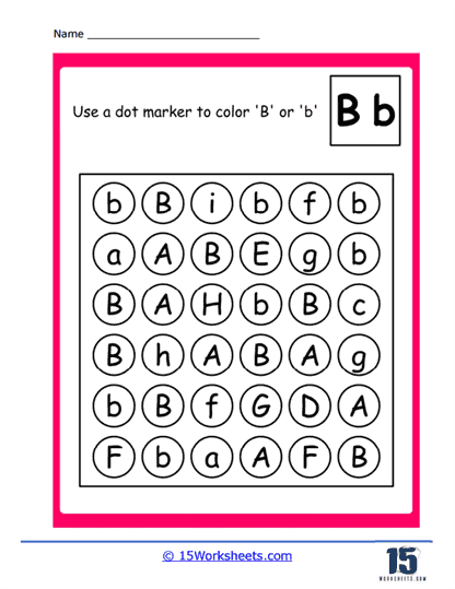 Identifying Letter Sounds in Words - The /b/ Sound Worksheet for