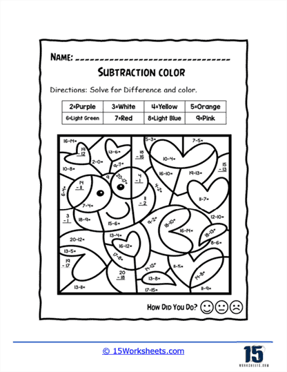 Difference Maze Worksheet