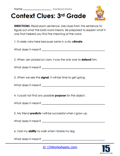 Finding Word Meaning In Context - Prove Your Thinking Worksheet