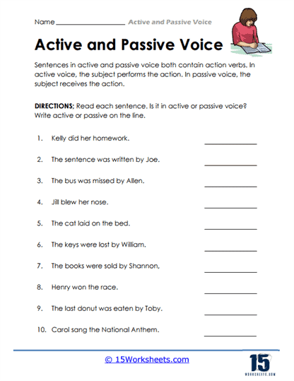 Active Voice To Passive Worksheet