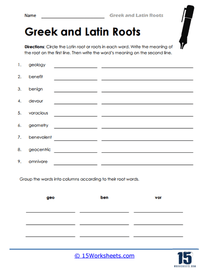 Greek and Latin Roots #2