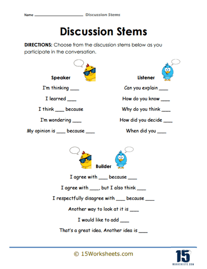 Discussion Stems #3