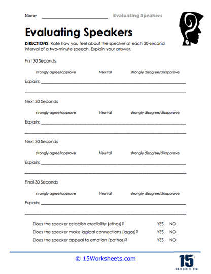 Evaluating Speakers #3