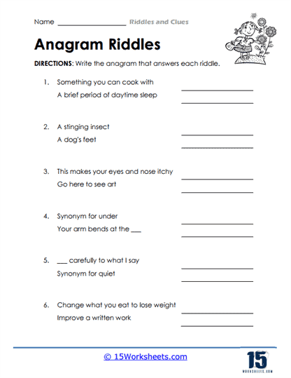 Riddles and Clues Worksheets - 15 Worksheets.com
