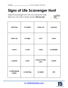 Scavenger Hunts Worksheets - 15 Worksheets.com