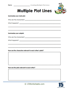 Multiple Plot Line Structure Multiple Plot Lines Worksheets - 15 Worksheets.com