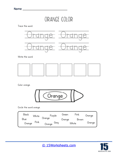 Mixed Orange Skills Worksheet