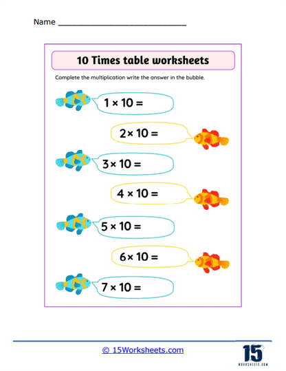 Fishy Bubbles Worksheet