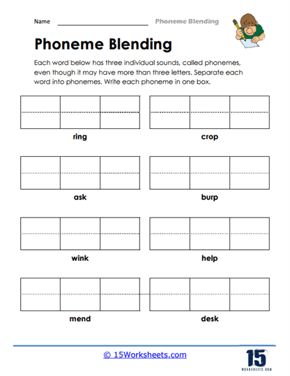 Phoneme Blending Worksheets