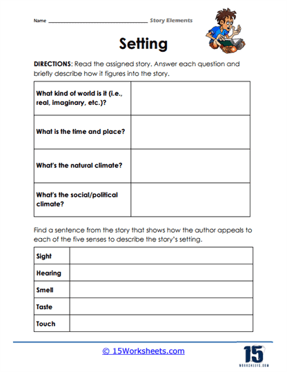 Elements Of A Story Worksheets 15 2370