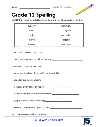 Finish Sentences Worksheet
