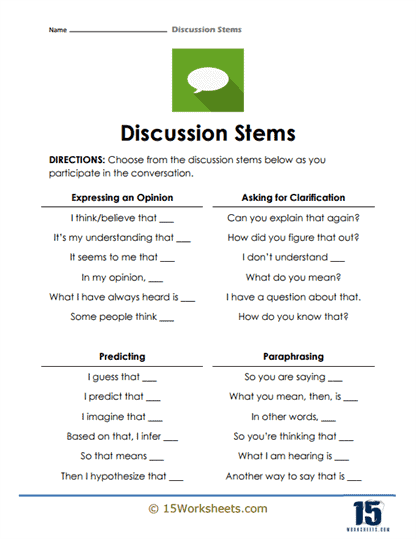 Discussion Stems #4