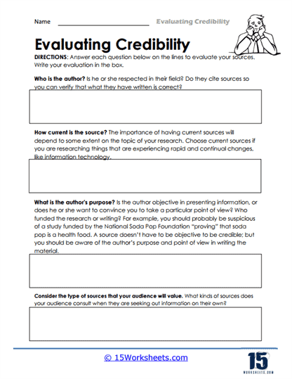 Evaluating Credibility #4