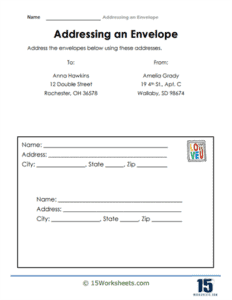 Addressing an Envelope Worksheets - 15 Worksheets.com