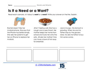 Needs And Wants Worksheets - 15 Worksheets.com