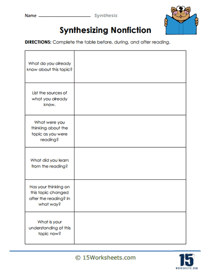 Synthesis Worksheets