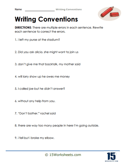 Writing Conventions #4