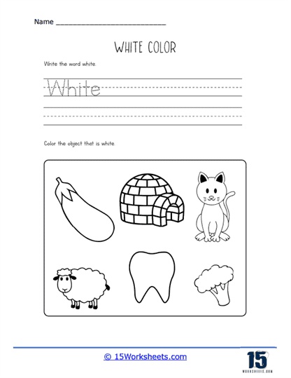 Tracing and Coloring Worksheet