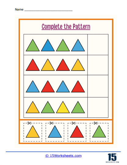Colored Triangles Worksheet