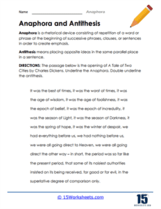 Anaphora Worksheets - 15 Worksheets.com