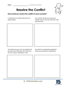 Conflict Resolution Worksheets - 15 Worksheets.com