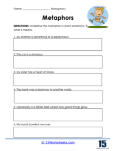 Metaphors Worksheets - 15 Worksheets.com