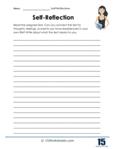 Self Reflection Worksheets - 15 Worksheets.com